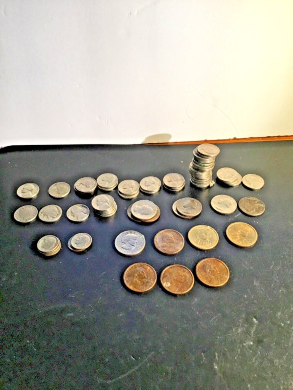Vintage coins Lot= nickel 1 903-1968=dimes 1965-1969=quarters 1966-1970=dollars